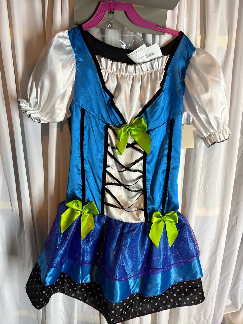 🎃Halloween Costume Girls L 10/12, Blue Butterfly Tutu Dress & Butterfly Wings - Picture 2 of 5